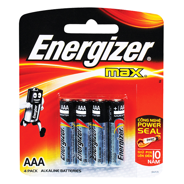Vỉ 4 Pin AAA Energizer Max E92