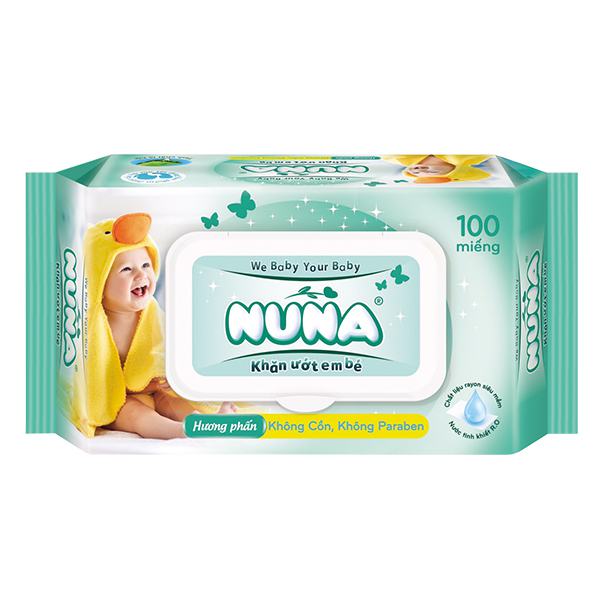 Khăn Ướt Baby Nuna 100 Miếng Có Mùi