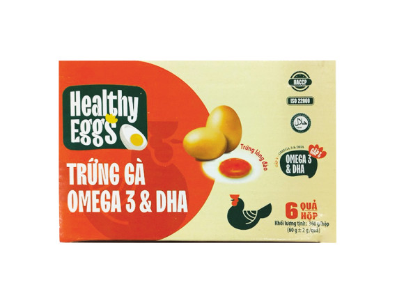 Hộp 6 Trứng Gà VFood Omega 3 - DHA