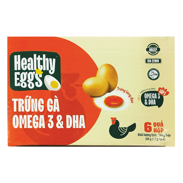 Hộp 6 Trứng Gà VFood Omega 3 - DHA